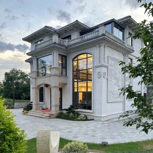 邯郸 白麻花岗岩私人别墅干挂石材豪华定制