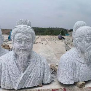 邯郸 白麻花岗岩石材人物立体雕刻