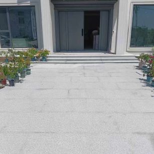 邯郸 芝麻白花岗岩地铺石地面铺装