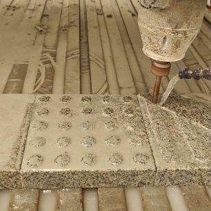 邯郸 芝麻白花岗岩石材盲人石、盲道石、盲点石