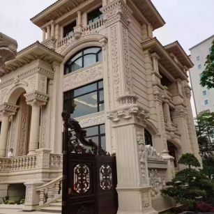 邯郸 黄金麻花岗岩别墅外墙干挂效果展示