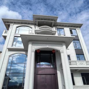 邯郸白麻别墅外墙干挂石材效果示例