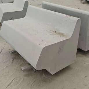 邯郸 芝麻白花岗岩异形坐凳，石凳