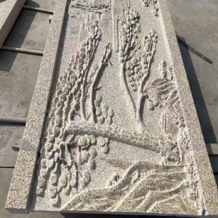 邯郸 黄金麻雕刻板浮雕迎客松