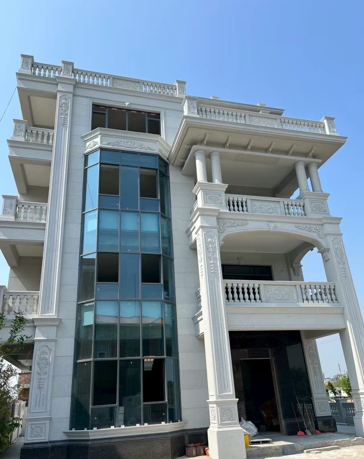 邯郸 白麻花岗岩别墅外墙干挂效果展示