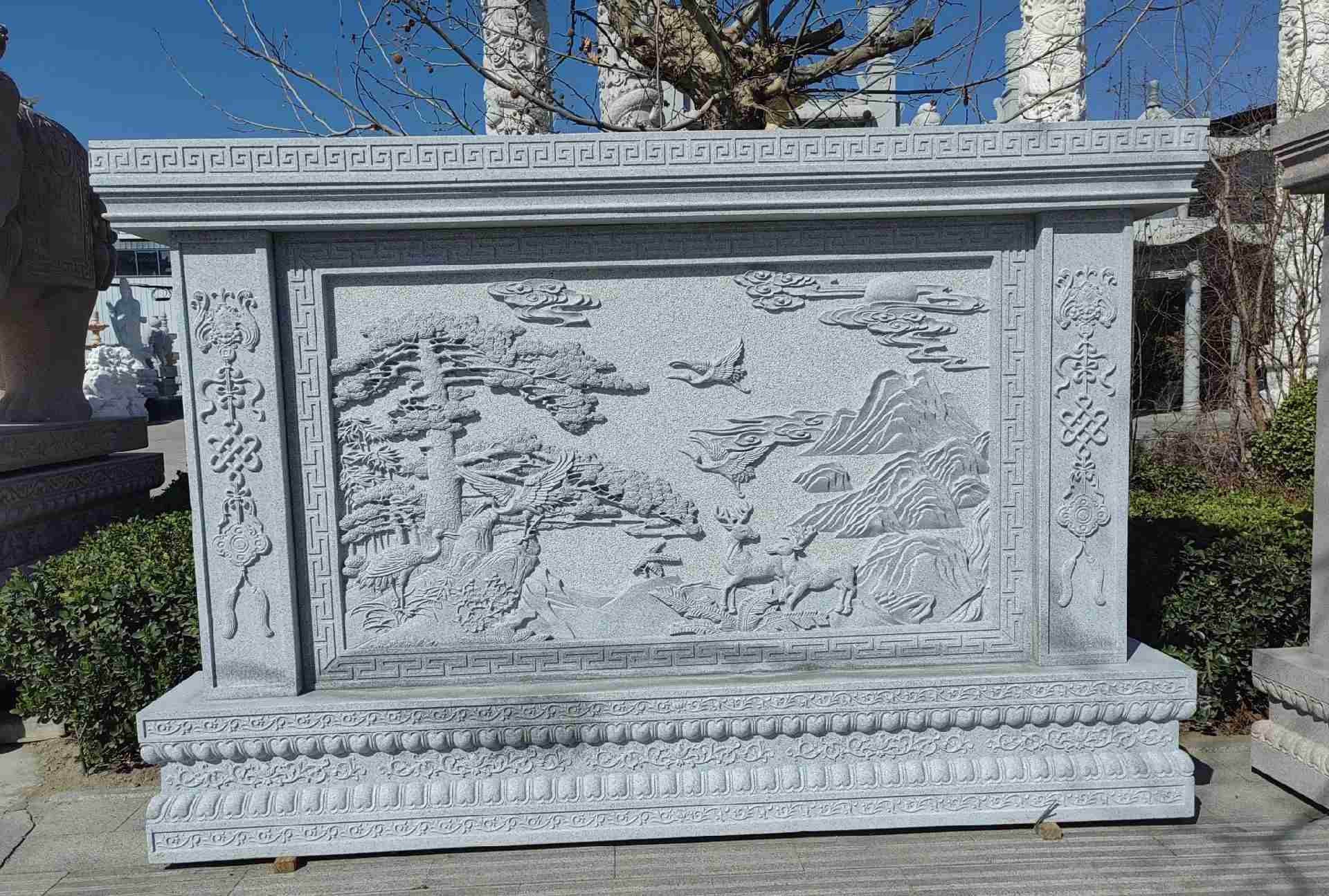 邯郸 芝麻白大型照壁，屏风，影壁