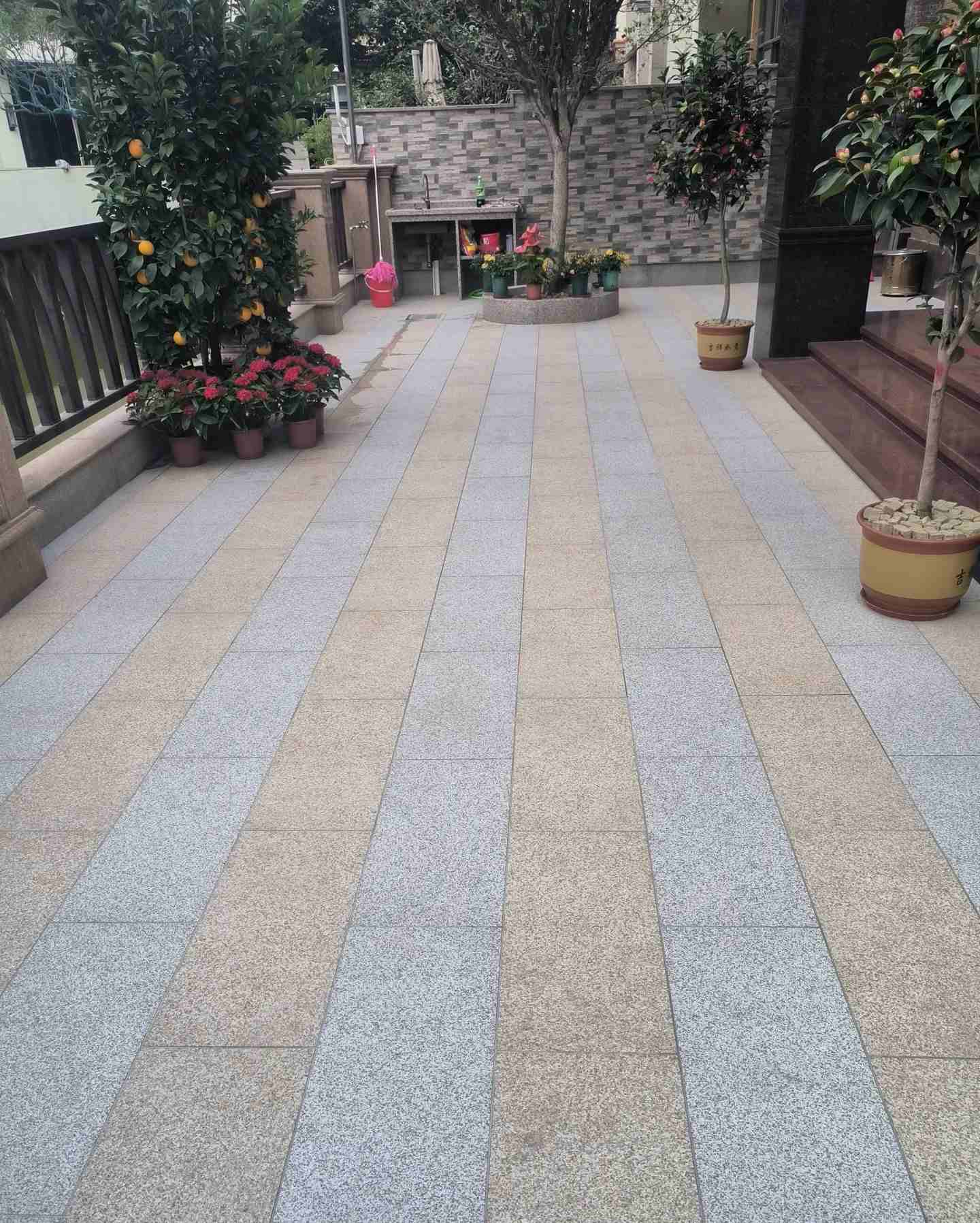 邯郸 黄金麻白麻荔枝面庭院铺装展示