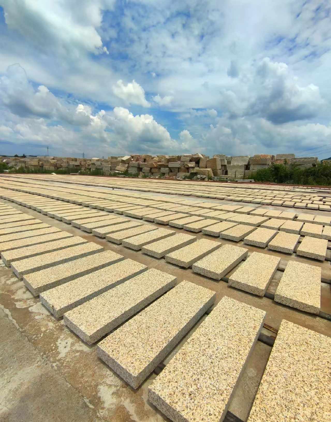 邯郸 黄金麻荔枝面花岗岩石材地铺石防护中