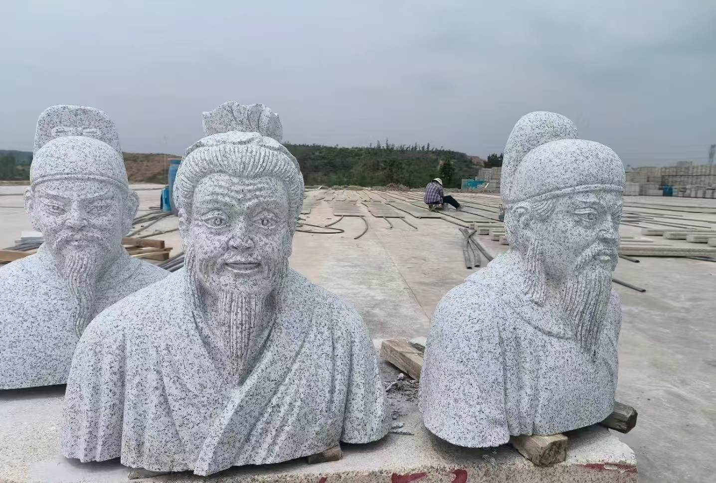 邯郸 白麻花岗岩石材人物立体雕刻