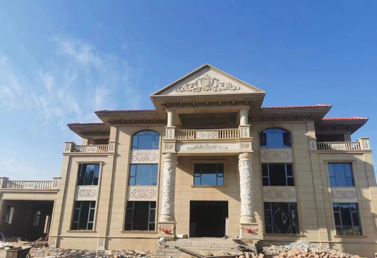 邯郸 黄金麻花岗岩别墅外墙干挂