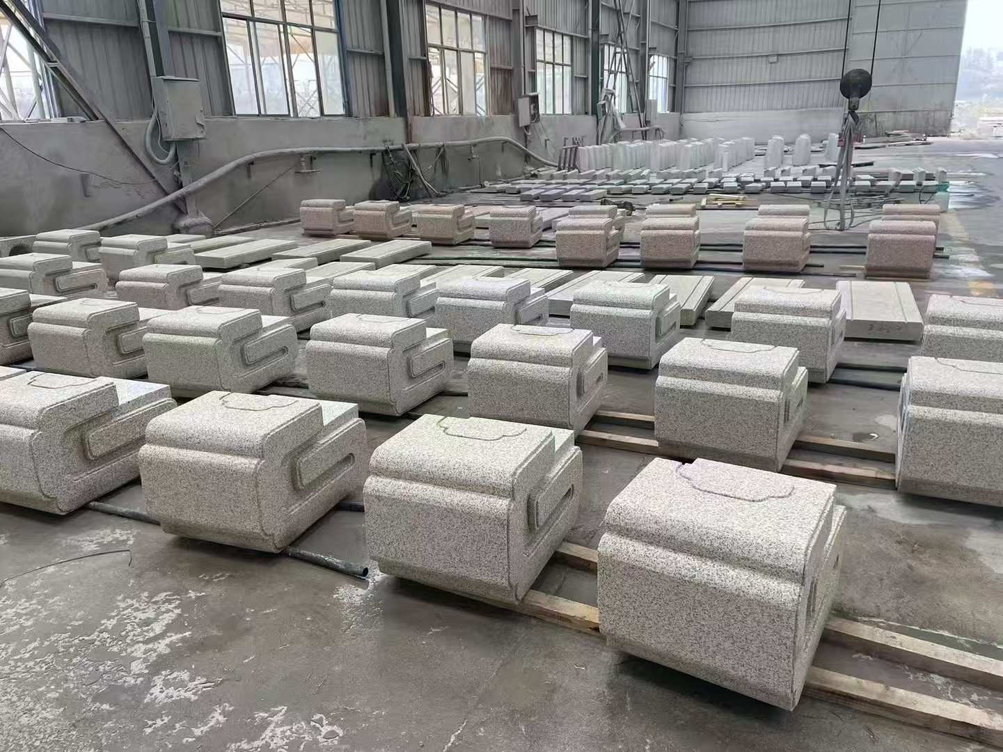 邯郸 白麻花岗岩异形加工-石凳，坐凳