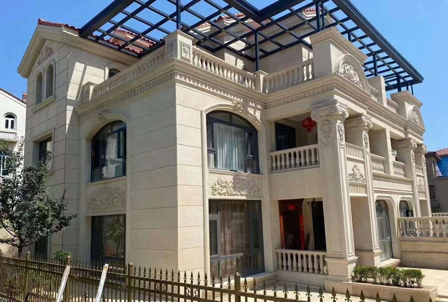 邯郸 黄金麻花岗岩荔枝面别墅外墙干挂